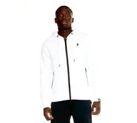 LEONE - Sudadera con capucha para hombre con cremallera completa Soft Basic, Off White (01), X-Small