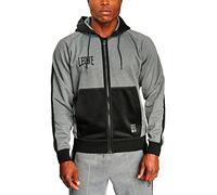 Leone Sudadera Melange ABX611 con capucha, gris, XL
