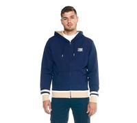 LEONE - Sudadera para hombre con capucha y cremallera completa retro, Navy Blue (10), Medium