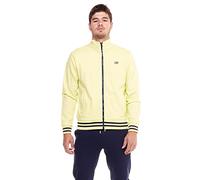 Leone Welcome Back - Chándal para hombre con cuello de pie y cremallera, Sunny Lime-Navy Blue (17310), Small