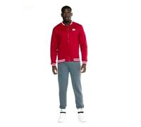 Leone1947 Chándal para hombre con cremallera completa Lifestyle (M5020A7F42) 5108 Rojo Borgoña/Gris Melange Semi-Plush Cotton Tracksuit, Gris/Rojo, M, gris/rojo, M