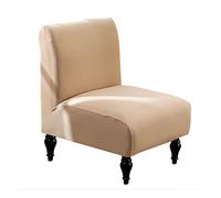 LEONEBEBE Funda para Silla sin Brazos, Funda para Silla elástica para Sala de Estar Funda extraíble Lavable para el Dormitorio del Hotel en casa (Beige)