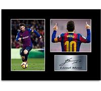 Leonel Messi Barcelona Player A4 - Soporte para fotos con autógrafo, diseño de autógrafo, para regalo