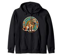 Leones aztecas y leones aztecas indígenas mayas Arte Sudadera con Capucha