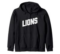 Leones de la Ciudad Natal Texto Gráfico Sudadera con Capucha
