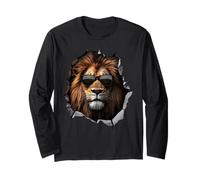 Leones Salvaje Amantes De Los Animales León Obra Lion Manga Larga