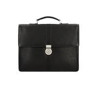 Leonhard Heyden Bergamo Maletín Piel natural 38 cm Compartimento para el portátil negro