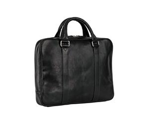 Leonhard Heyden Bergamo Maletín Piel natural 38 cm Compartimento para el portátil negro