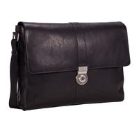 Leonhard Heyden Bergamo Messenger Piel 38 cm Compartimento para portátil negro