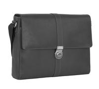 Leonhard Heyden Bergamo Messenger Piel 38 cm Compartimento para portátil negro