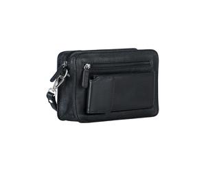 Leonhard Heyden Berlin Bolso hombre Piel natural 22 cm negro