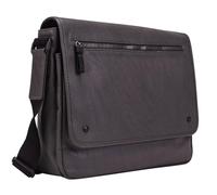 Leonhard Heyden bolso bandolera bolsa de ordenador portátil con compartimento para portátil Cult Messenger Bag Horizontal Grey gris