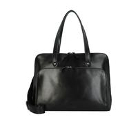 Leonhard Heyden Cambridge Bolsa de hombro Piel natural 41 cm Compartimento para el portátil negro