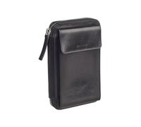 Leonhard Heyden Cambridge Bolso móvil Piel natural 11 cm negro