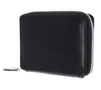 Leonhard Heyden Cuero Monedero Cambridge Zip Around Wallet Black Negro