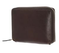 Leonhard Heyden Cuero Monedero Cambridge Zip Around Wallet Red Brown marrón Oscuro