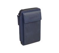 Leonhard Heyden Den Haag Bolso móvil Piel natural 11 cm azul