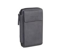 Leonhard Heyden Den Haag Bolso móvil Piel natural 11 cm gris