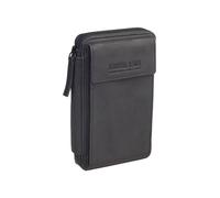 Leonhard Heyden Den Haag Bolso móvil Piel natural 11 cm negro
