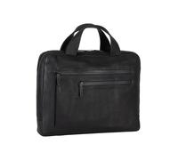 Leonhard Heyden Den Haag Maletín Piel natural 38 cm Compartimento para el portátil negro