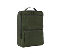 Leonhard Heyden Den Haag Mochila urbana Piel natural 42 cm Compartimento para el portátil verde