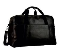 Leonhard Heyden Hamburg Bolsa de viaje Weekender Piel 52 cm negro