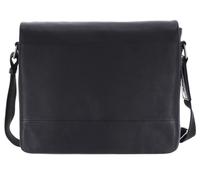 Leonhard Heyden Hamburg Messenger Piel 32 cm Compartimento para portátil negro