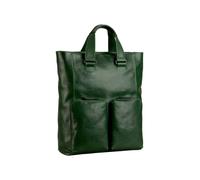 Leonhard Heyden Porto Mochila de negocios Piel natural 40 cm verde