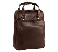 Leonhard Heyden Roma Mochila de negocios Piel natural 42 cm Compartimento para el portátil marrón