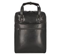 Leonhard Heyden Roma Mochila de negocios Piel natural 42 cm Compartimento para el portátil negro