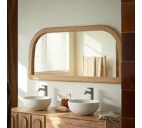Léonie - Espejo de baño de madera de mindi de 120x60 cm H 60 x B 120 x T 4 cm