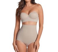 Leonisa 022239 - Braga faja de realce que reduce y afina la cintura, beige, M