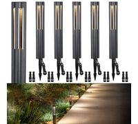LEONLITE Luces de camino de bajo voltaje, luces LED de 3 W, iluminación de paisaje al aire libre para entrada, jardín, aluminio, 12-24 V CA/CC, ETL, IP65 impermeable, 3000 K, blanco cálido, negro,