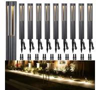 LEONLITE Luces de camino de paisaje de bajo voltaje, luces LED de bolardo, 3 W, iluminación de paisaje al aire libre para entrada, jardín, aluminio, 12-15 V CA/CC, IP65 impermeable, 3000 K, blanco