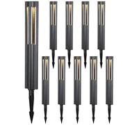 LEONLITE Luces de camino de paisaje de bajo voltaje, luces LED de bolardo, 3 W, iluminación de paisaje al aire libre para entrada, jardín, aluminio, 12-15 V CA/CC, IP65 impermeable, 3000 K, blanco