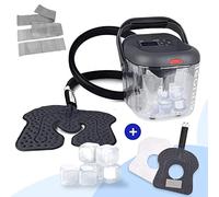 LEONNS Máquina de terapia de frío con almohadilla flexible universal, sistema de crioterapia de hielo para rodilla, hombro, espalda, cadera y más (universal + rodillera + cubitos de hielo)