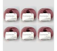 Leonora by Permin - 6 ovillos de lana de seda de mohair (12 rosa)