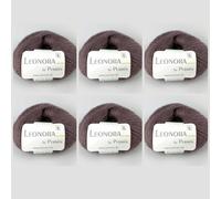 Leonora by Permin - 6 ovillos de lana de seda de mohair (13 mauve)