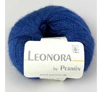 Leonora by Permin - Hilo de lana de seda de mohair (08 azul real)