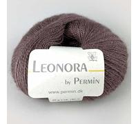 Leonora by Permin - Hilo de mohair de seda y lana (13 mauve)