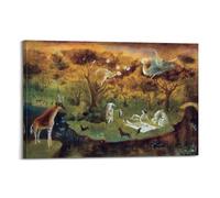 Leonora Carrington - Póster de obra maestra de la pintora "La tentación de San Antonio", arte de pared, lienzo de pergamino, cuadro de pintura para sala de estar, decoración del hogar, 50 x 75 cm