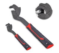 LEONTOOL 2 llaves de tubo autoajustables, 8 tornillo de manguera de 12 pulgadas Micro 5 llave para tuercas de 9 a 43 mm, llaves autobloqueantes de 3 dientes laterales para reparaciones de plomería de