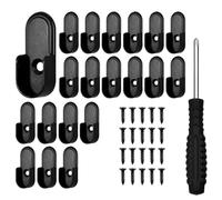 LEONTOOL 20 soportes ovalados para barra de armario, soportes para barra de armario, soportes de barra para bridas, enchufes de poste para armarios de 15 mm x 30 mm, enchufe de poste de armario