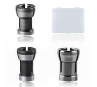 LEONTOOL 3 adaptadores de boquilla para amoladora de troquel, 6 mm, 6,35 mm, 8 mm, portabrocas para carpintería, grabado, recorte, tallado