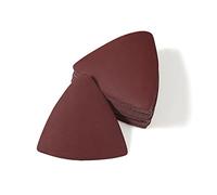 LEONTOOL 30 almohadillas de lijado triangulares de 80 mm con gancho y bucle oscilantes multiherramienta de 3-1/8 pulgadas (80 mm) de grano 600, sin agujeros, papel de lija para pulir madera y metal