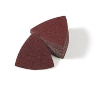 LEONTOOL 30 almohadillas de lijado triangulares de 80 mm con gancho y bucle oscilantes multiherramienta de 3-1/8 pulgadas (80 mm), almohadillas de lijado triangulares de grano 40, sin agujeros