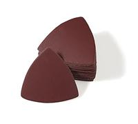 LEONTOOL 30 piezas de lija triangular con gancho y bucle grano 1200 3-1/8 pulgadas, 80 mm,papel de lija multiherramienta sin agujeros y almohadillas de lijado multiherramienta abrasivas triangulares
