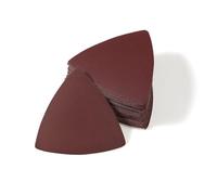 LEONTOOL 30 piezas de lija triangular con gancho y bucle, grano 800, 3-1/8 pulgadas, 80 mm,papel de lija multiherramienta sin agujeros y almohadillas de lijado multiherramienta abrasivas triangulares