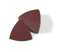 LEONTOOL 30 piezas de papel de lija triangular de grano 60, 3-1/8 pulgadas, 80 mm, papel de lija multiherramienta sin agujeros y almohadillas de lijado multiherramienta abrasivas triangulares