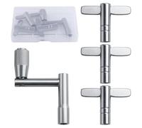 LEONTOOL 4 llaves de afinación de tambor, 3 llaves universales de tambor y llave de velocidad de movimiento estándar continuo, accesorios de afinador de tambor, herramienta de hardware de percusión